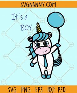 Unicorn its a boy svg