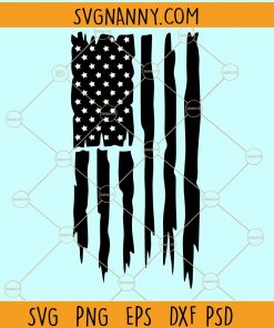 Vertical distressed american flag svg