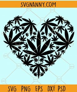 Weed heart svg