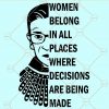 Women belong in all places where decisions are being made svg