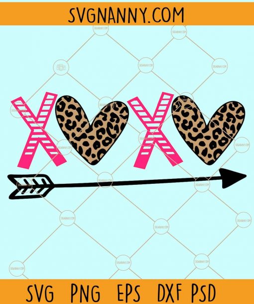 Xoxo leopard print svg