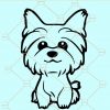 Yorkie dog svg