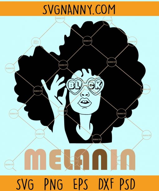 Afro girl melanin svg