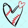 Baseball heart svg