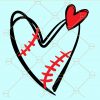 Baseball heart svg