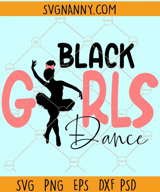 Black girl's dance svg