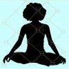 Black woman silhouette svg