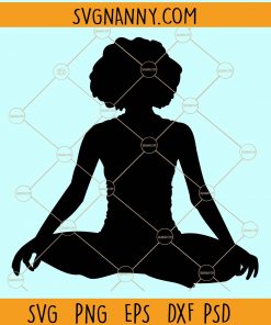 Black woman silhouette svg