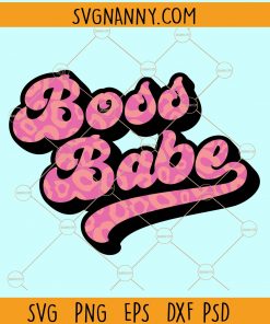 Boss babe leopard print svg