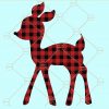 Buffalo plaid christmas deer svg