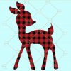 Buffalo plaid christmas reindeer svg