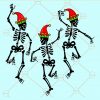 Christmas skeletons dancing svg