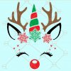 Christmas unicorn antlers svg