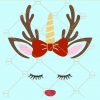 Christmas unicorn svg