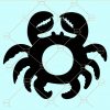 Crab monogram svg