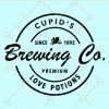 Cupid's brewing co. love potions svg