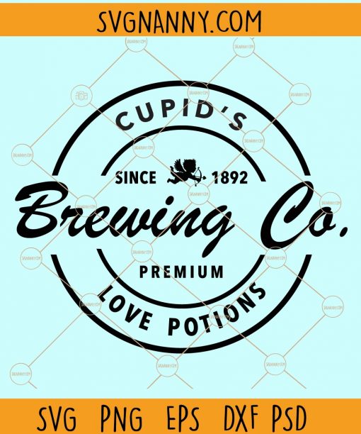 Cupid's brewing co. love potions svg