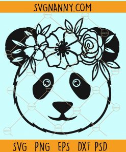 Floral panda svg