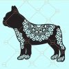 French bulldog mandala svg