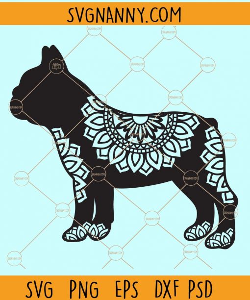 French bulldog mandala svg