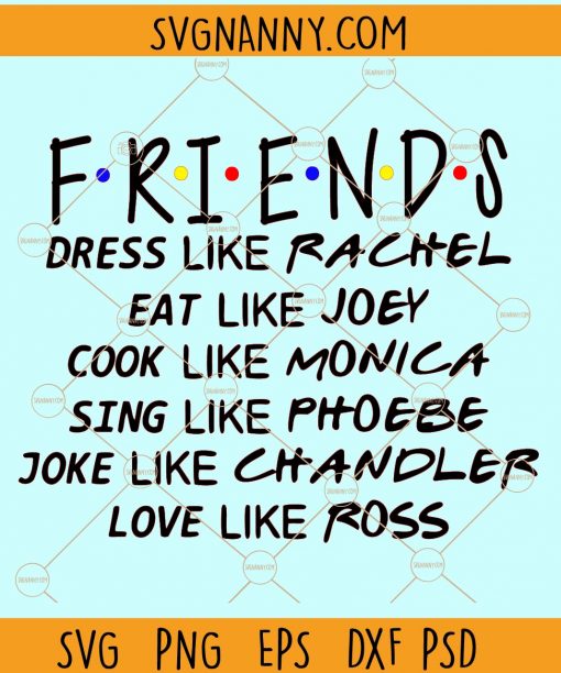 Friends like characters svg