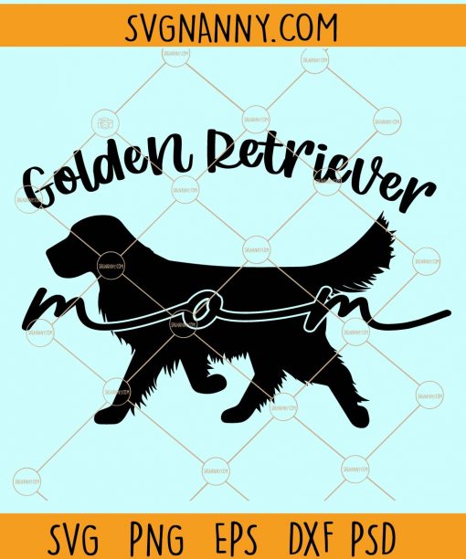 Golden retriever mom svg