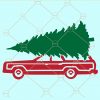 Griswold car with christmas tree svg