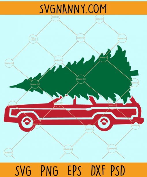 Griswold car with christmas tree svg