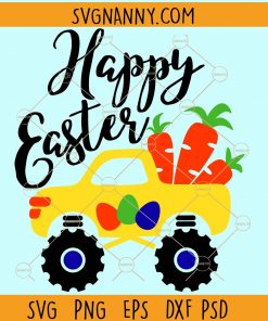 Happy easter truck svg