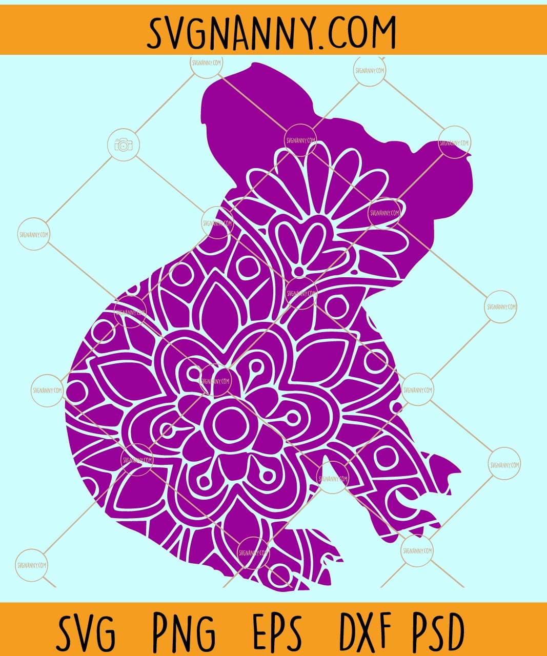 Koala mandala svg, koala cute koala svg, animal svg, koala bear svg ...