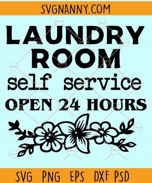 Laundry room self service open 24 hours svg