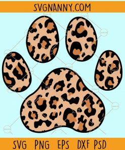 Leopard print paw svg