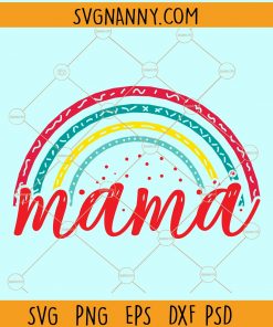 Mama rainbow svg