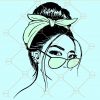 Messy bun momlife svg