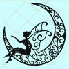Moon girl svg