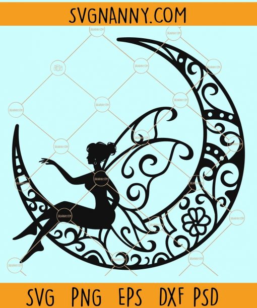 Moon girl svg