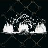 Mountain forest camping scene svg