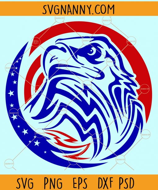 Patriotic eagle svg, patriotic t-shirt svg, patriotic svg, American eagle svg, American svg, 4th of july eagle svg