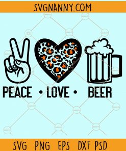 Peace love beer svg