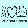 Peace love camping svg