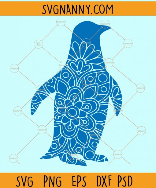 Penguin mandala svg