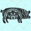 Pig mandala svg