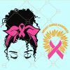 Pink ribbon bandana svg