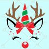 Reindeer unicorn svg