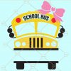 School bus cancer awareness svg