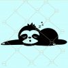 Sleeping sloth svg