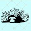 Sloth flower svg