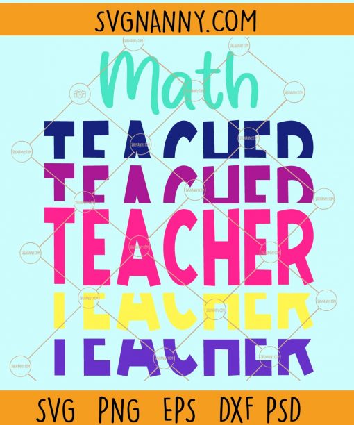 Stacked math teacher svg