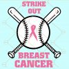 Strike out breast cancer svg