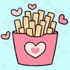 Valentine fries svg